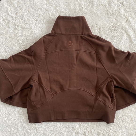 ❤️ Lululemon Scuba Funnel Half-Zip Java Size XS/S NWT - Picture 3 of 9